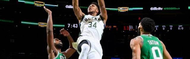  杰伦布朗关键盖帽绿军险胜雄鹿队